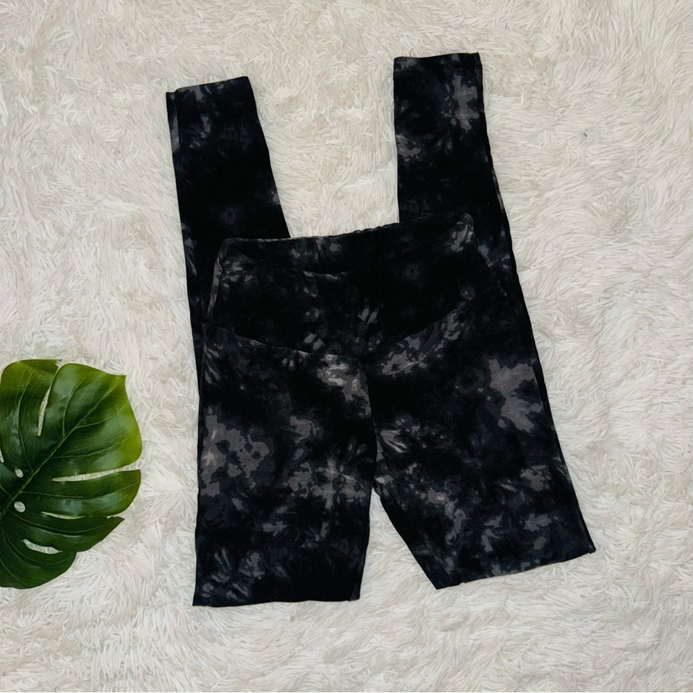 ARDENE | Black & Grey Tie Dye Patterned Soft Leggings Size XS